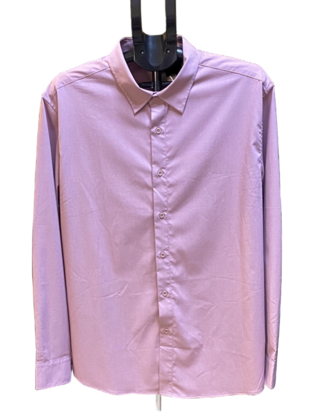 COOFANDY Mens XL Mauve Pink Button Down Dress Shirt Stretch Long Sleeve NWT